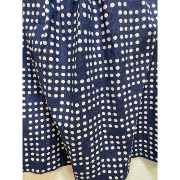 Gap Strapless A-Line Dress Size 0 Navy White Polka Dots Hip - Picture 5 of 10